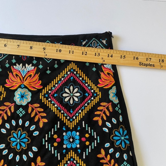 Savanna Jane Embroidered Skirt Floral Mini Patchwork  Bohemian‎ Festival Size S - Picture 4 of 9
